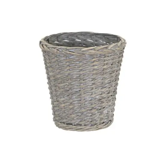 Household Essentials 7" Woven Wicker Waste Basket Gray {2}