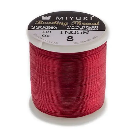 Miyuki&reg; Nylon Beading Thread, 50m Red {1}