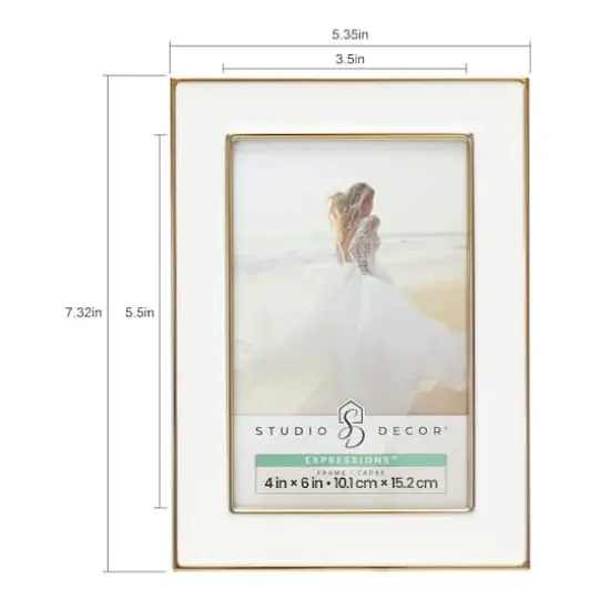 Expressions&trade; White with Gold Outline Wall Frame by Studio D&eacute;cor&reg; {7}