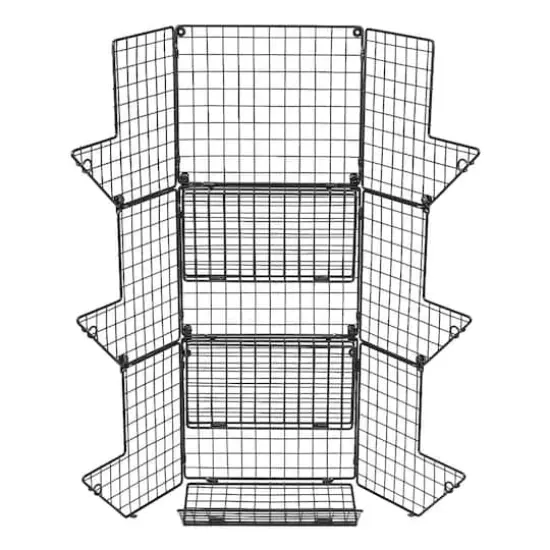 Sorbus 32" Black 3-Tier Fruit Basket Stand {4}