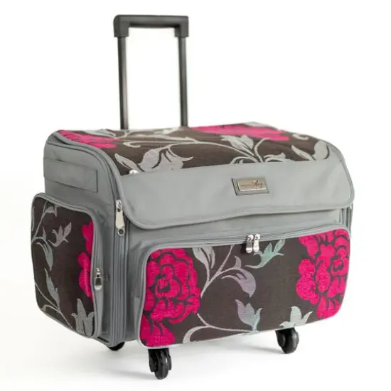 Everything Mary Gray & Red Floral Rolling Tote {7}