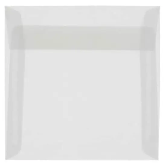 JAM Paper 9.5" x 9.5" Clear Square Translucent Vellum Envelopes, 25ct. {1}
