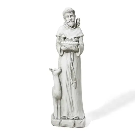 Glitzhome&reg; 36" St. Francis Bird Feeder Garden Statue {1}