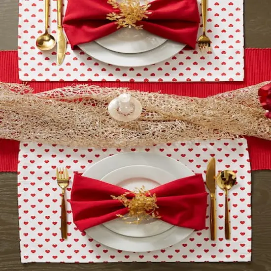 DII&reg; Lil Hearts Ribbed Placemats, 6ct. {11}