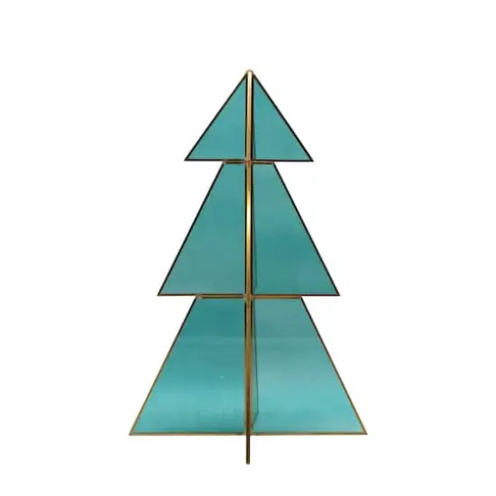 13" Glass Tree Tabletop D&eacute;cor by Ashland&reg; Teal {1}