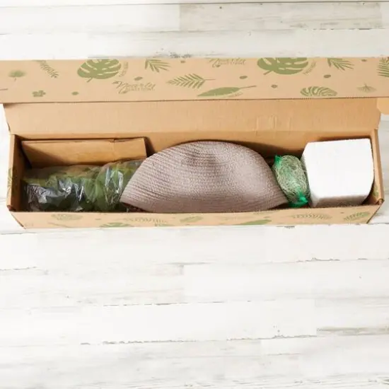 3ft. Artificial Fiddle Leaf Fig Tree With Handmade Cotton & Jute Woven Planter Set DIY Kit Gray {9}