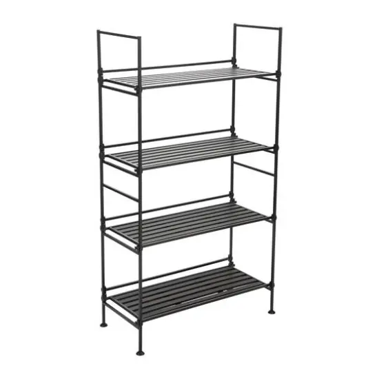 Organize It All 4 Tier Espresso Freestanding Shelf {1}