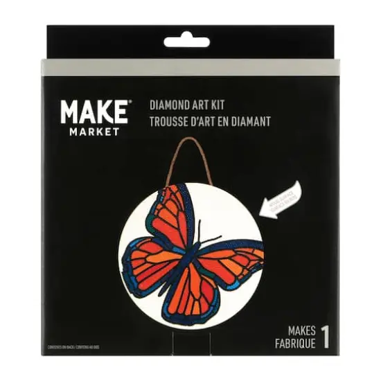 Butterfly Wood Plaque Diamond Art Kit by Make Market&reg; {1}