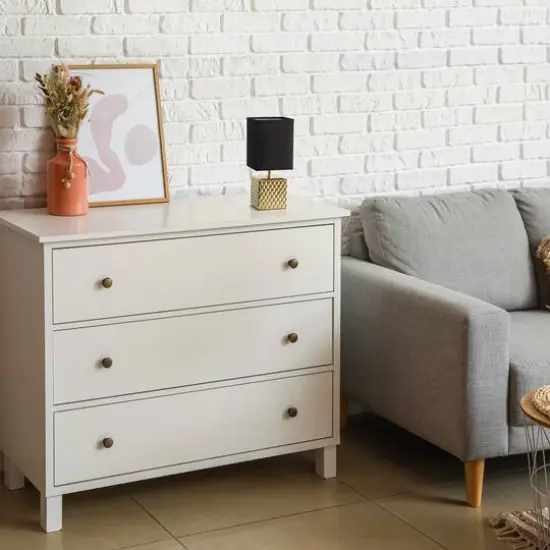 Simple Designs 12" Petite Hammered Gold Square Table Lamp {6}