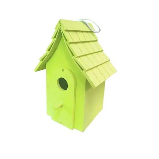 Santa's Workshop 10" Cottage Bird House Green {1}