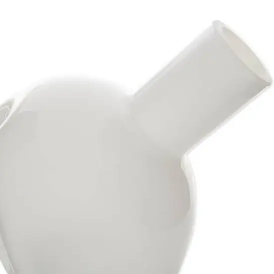 6" White Abstract Vase {6}