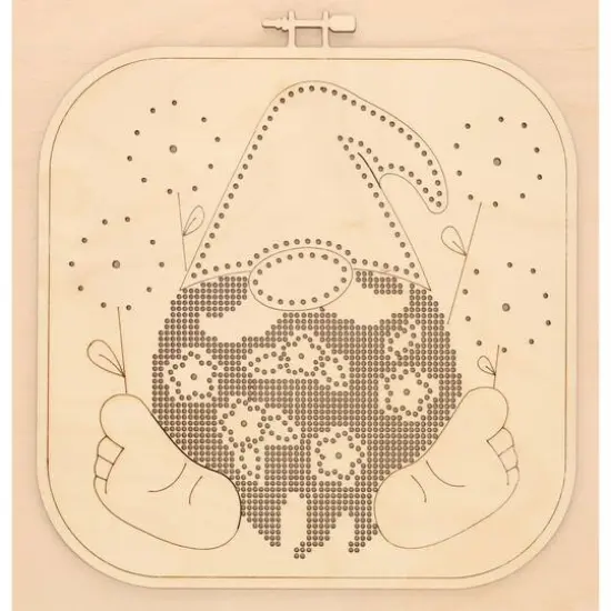 Leisure Arts&reg; Intermediate Floral Gnome Wood Stitchery Kit {5}