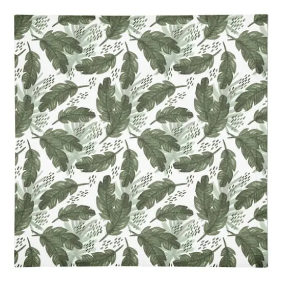 Tropical Leaves Pattern 10" x 10" Cotton Twill Napkin {1}