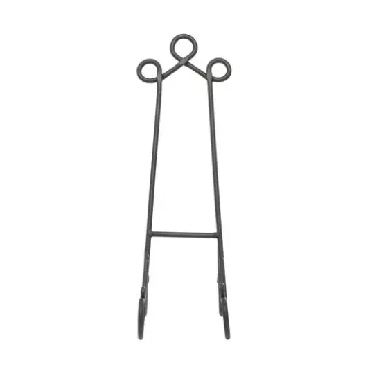 Traditional Scrolling Black Metal Easel, 19" x 6" x 9" {3}