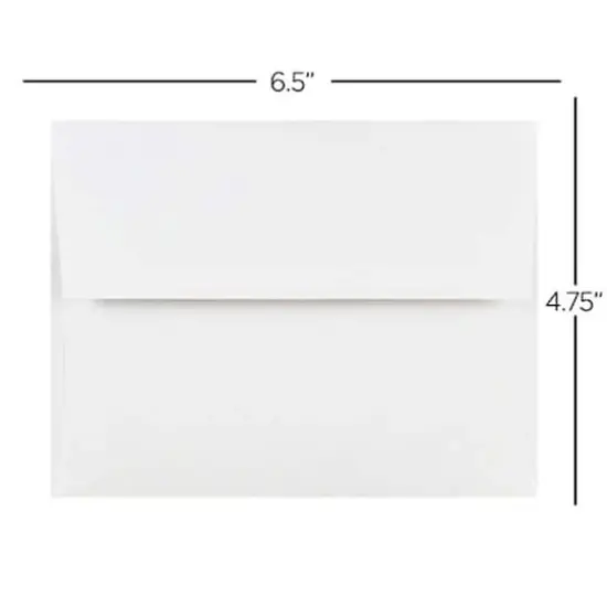 JAM Paper 4.75" x 6.5" White Invitation Envelopes {5}