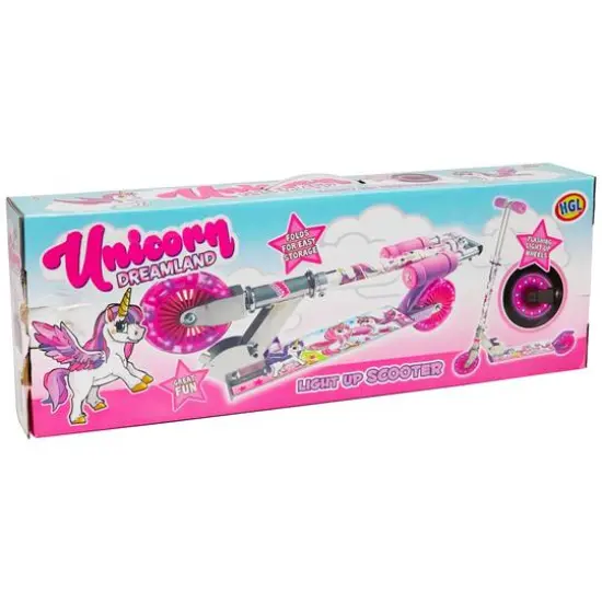 Unicorn Folding Scooter With Flashing Wheels {6}