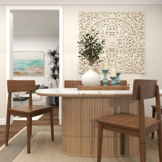 11" White Ceramic Jug Inspired Vase with Rattan Wrapped Handle {16}