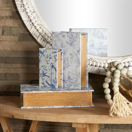 Nature & Foliage Canvas Faux Book Box Set {9}