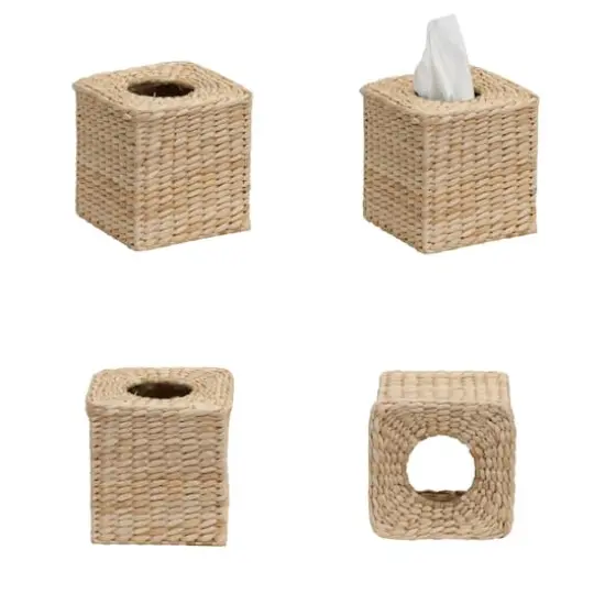Household Essentials Wicker Bathroom Accessories Set Brown {8}