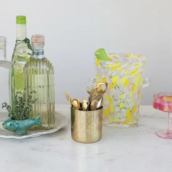 Hello Honey 16-Ounce Stainless Steel Container/Cup with Etched Flowers, Antique Finish {3}