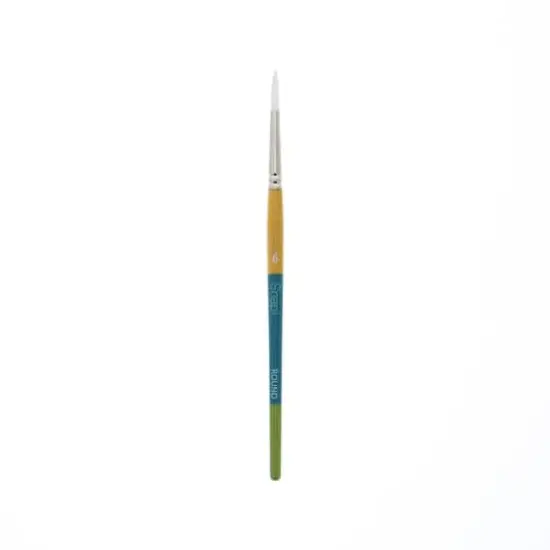 Princeton&trade; Snap!&trade; Series 9850 White Taklon Short Handle Round Brush {1}