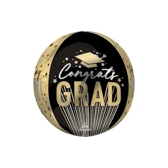 16" Stripes on Stripes Grad Foil Balloon {3}