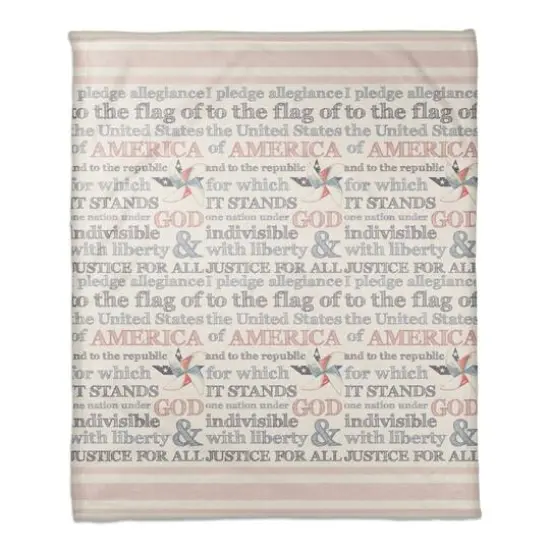 Pledge of Allegiance Coral Fleece Blanket {1}