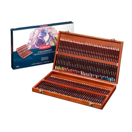 Derwent&reg; Coloursoft Pencil 72 Color Wood Box Set {1}