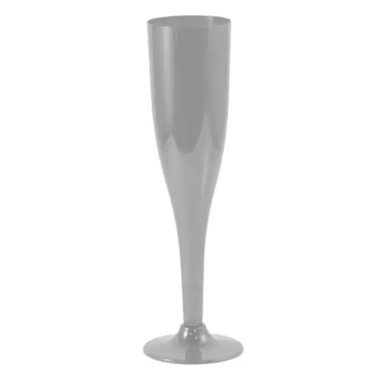 JAM Paper 5.5oz. Plastic Champagne Flutes, 20ct. Silver {1}