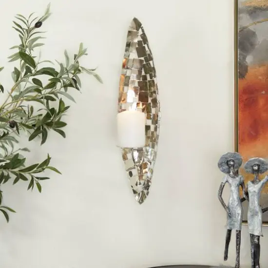 20" Silver Contemporary Wall Sconce {8}