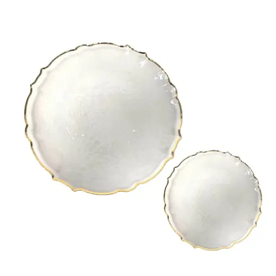 Gold Rim Clear Lunch & Dinner Plate Set, 40ct. by Celebrate It™ {3}