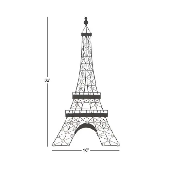 32" Black Metal Eiffel Tower Glam Wall D&eacute;cor {8}