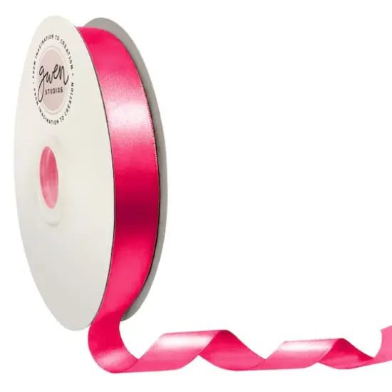Gwen Studios Double Faced Satin Ribbon Hot Pink {1}