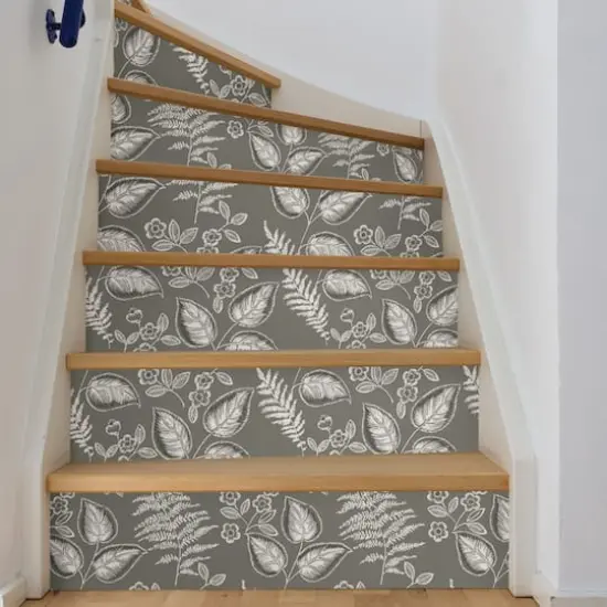 NuWallpaper Gray Foliage Peel & Stick Wallpaper {7}