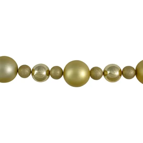 6ft. Vegas Gold 3-Finish Shatterproof Ball Christmas Garland {4}