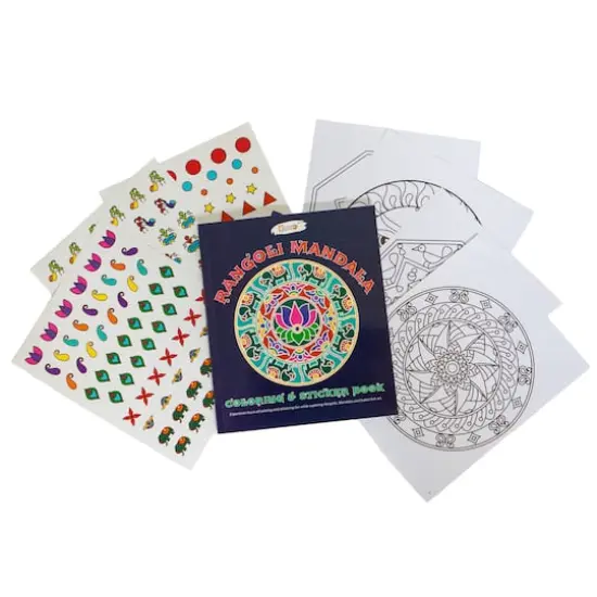 Kulture Khazana Rangoli Mandala Puzzle & Coloring/Sticker Book Bundle {5}