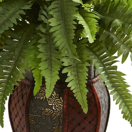 20" Boston Fern Plant in Decorative Planter {4}