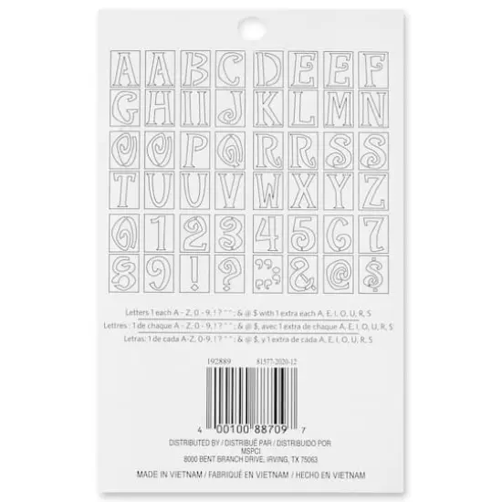 Craft Smart&trade; Stencils, 4" Genie Alphabet {4}