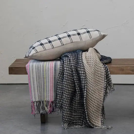 Hello Honey&reg; Multicolor Stripes & Fringe Throw Blanket {4}