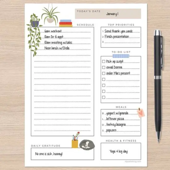 Everyday Daily Task Pad {4}