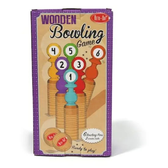 Fun2Give&reg; Retr-Oh!&trade; Wooden Bowling Game {1}