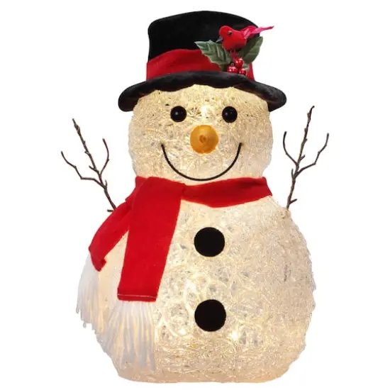 Haute Decor 14" Happy Snowman Pre-Lit LED Tabletop D&eacute;cor {1}