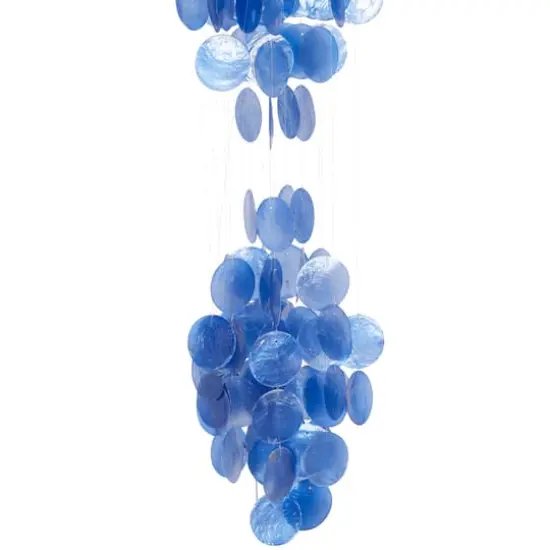 27" Capiz Coastal Windchime Blue {4}