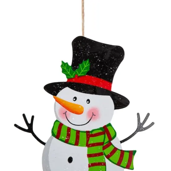 Glitzhome&reg; 2ft. Metal Santa, Snowman & Tree Yard Stake Set {6}