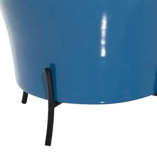 Blue Metal Farmhouse Planter Set 9" & 12" {5}