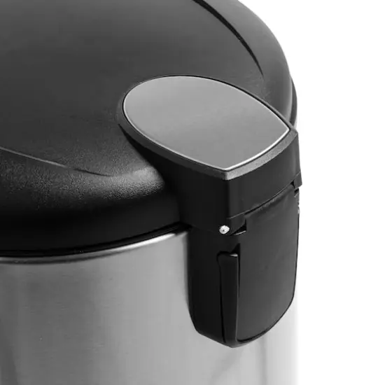 Honey Can Do 30L Soft-Close Round Stainless Steel Trash Can {7}