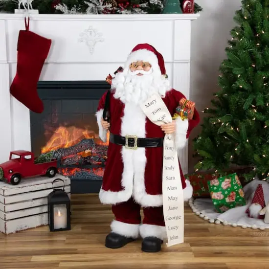 36" Santa Claus with Naughty or Nice List Christmas Figure {6}
