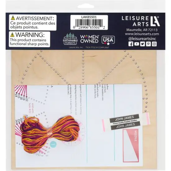 Leisure Arts&reg; Circle Stitched String Art Panel Kit {7}