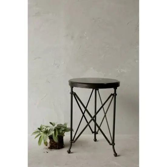 Hello Honey&reg; 28'' Metal Table with Marble Top {3}