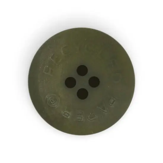 Dritz&reg; 23mm Recycled Paper Round Button, 6ct. Dark olive {6}